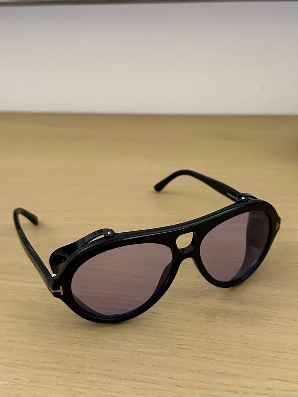 NEW Tom Ford Neughman TF-882 01Y Black and Purple Sunglasses 60-15-145
